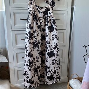 Future Collective Black and White Floral  Dress